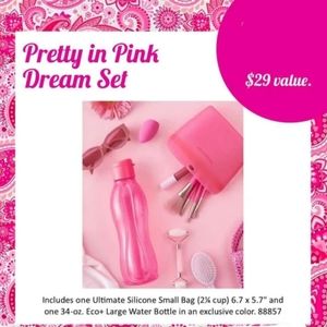 Tupperware 2pc pink set